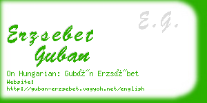 erzsebet guban business card